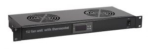 1U 2-fan unit with thermostat