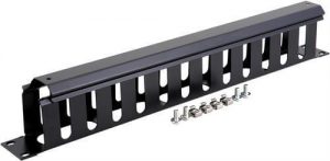 1U metal cable management with cover