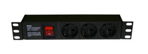 3 way 10“ Germany type PDU with switch