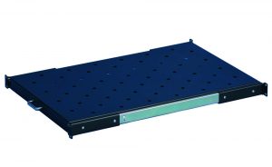 Sliding shelf with mounting ear