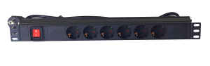 1U 6-outlet Germany PDU