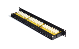 Cat.6 UTP 1U Patch Panel, 48 Ports, with back Bar