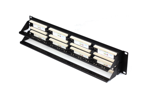 Cat.6 UTP Patch Panel, 48 Ports, with back Bar