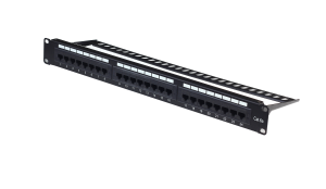 Cat.6A UTP Patch Panel, 24 Ports , with back Bar