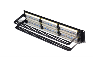 Cat.6A UTP Patch Panel, 48 Ports, with back Bar