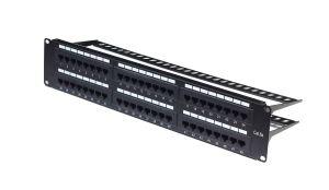 Cat.6A UTP Patch Panel, 48 Ports, with back Bar